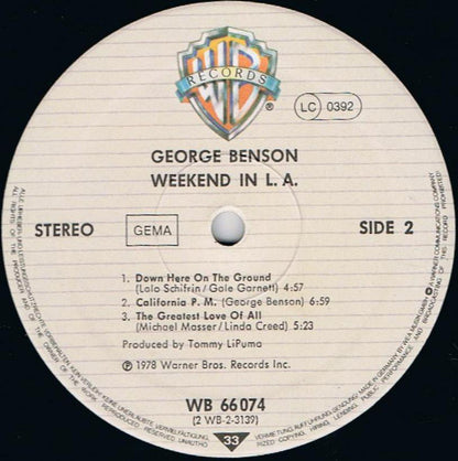 George Benson : Weekend In L.A. (2xLP, Album, RE, Gat)