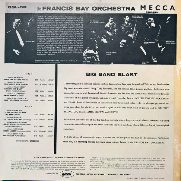 Francis Bay Et Son Orchestre : Big Band Blast (LP, Album)