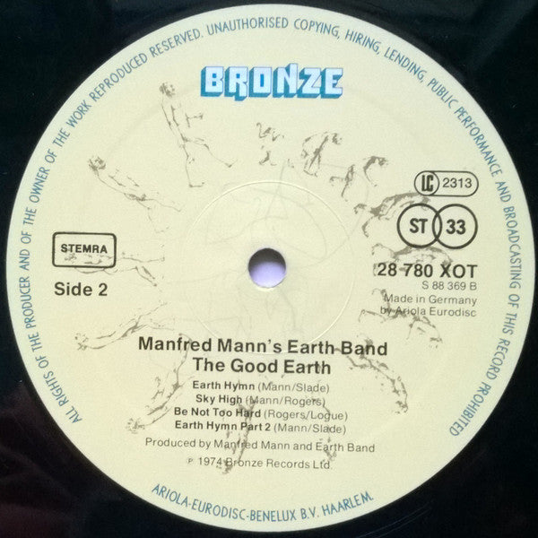 Manfred Mann's Earth Band : The Good Earth (LP, Album, RE)