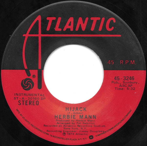 Herbie Mann : Hijack / The Orient Express (7", Single, RP, SP )