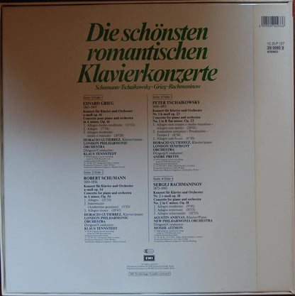 Robert Schumann • Pyotr Ilyich Tchaikovsky • Edvard Grieg • Sergei Vasilyevich Rachmaninoff : Die Schönsten Romantischen Klavierkonzerte (2xLP, Comp + Box, RE)