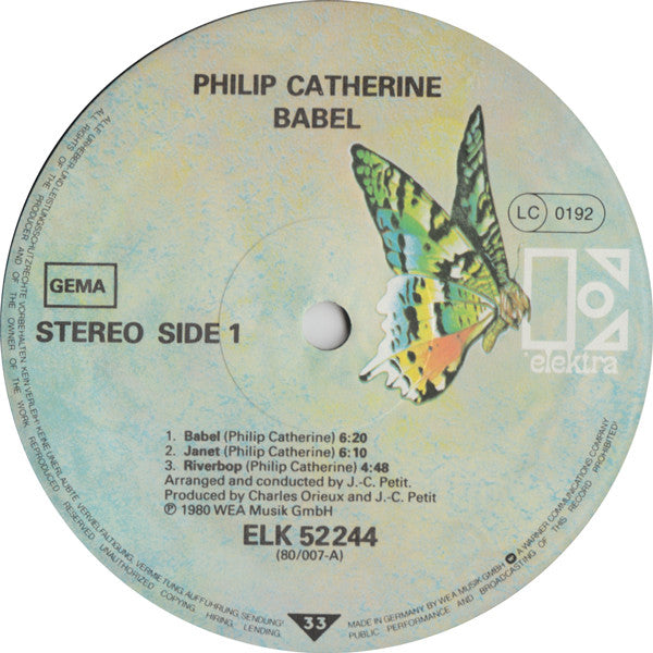 Philip Catherine : Babel (LP, Album)