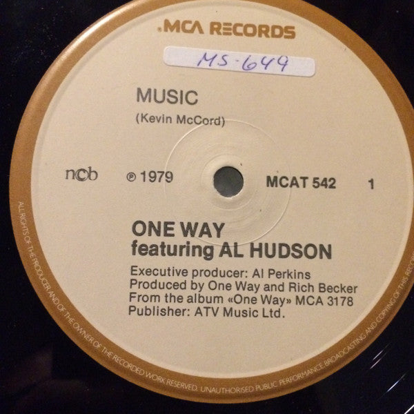 One Way Featuring Al Hudson : Music  (12", Single)