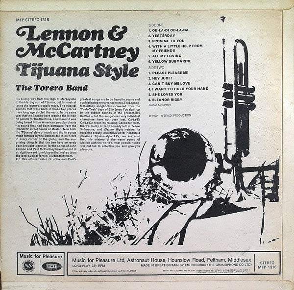 The Torero Band : Lennon & McCartney Tijuana Style (LP)