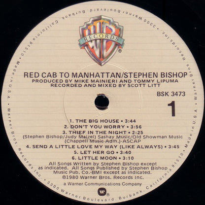 Stephen Bishop : Red Cab To Manhattan (LP, Album, Los)