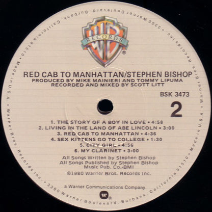 Stephen Bishop : Red Cab To Manhattan (LP, Album, Los)