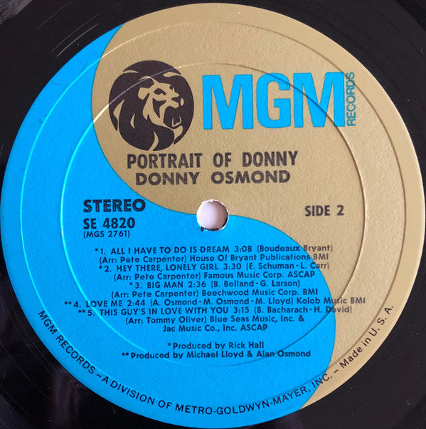 Donny Osmond : Portrait Of Donny (LP, Album)