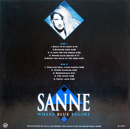 Sanne Salomonsen : Where Blue Begins (LP, Album)