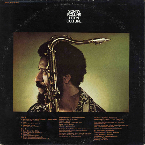 Sonny Rollins : Horn Culture (LP, Album, Ter)