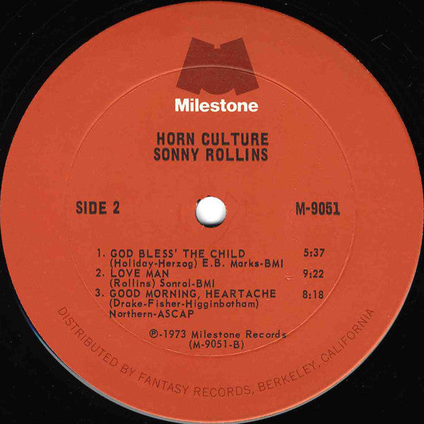 Sonny Rollins : Horn Culture (LP, Album, Ter)