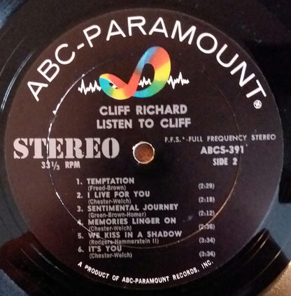 Cliff Richard : Listen To Cliff! (LP, Album)