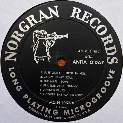 Anita O'Day : An Evening With Anita O'Day (LP, Album, Mono)