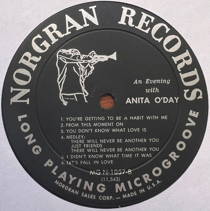 Anita O'Day : An Evening With Anita O'Day (LP, Album, Mono)