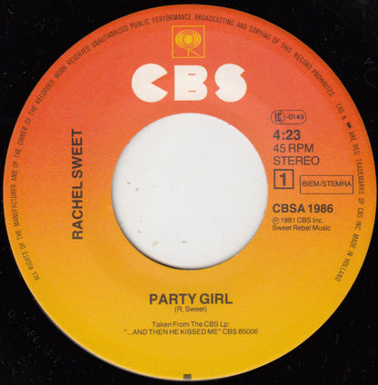 Rachel Sweet : Party Girl (7", Single)