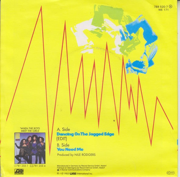 Sister Sledge : Dancing On The Jagged Edge (7", Single)