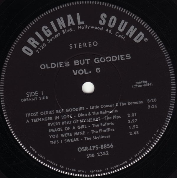 Various : Oldies But Goodies Vol. 6 (LP, Comp, Scr)