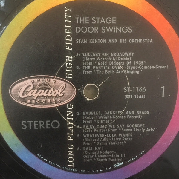 Stan Kenton And His Orchestra : The Stage Door Swings (LP, Album)