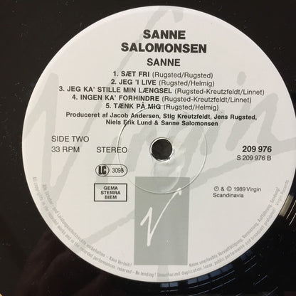 Sanne Salomonsen : Sanne (LP, Album, Wit)