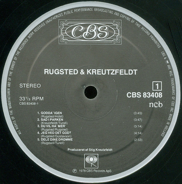 Rugsted/Kreutzfeldt : Rugsted Kreutzfeldt (LP, Album)