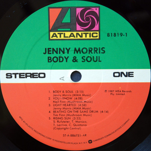 Jenny Morris : Body & Soul (LP, Album, All)