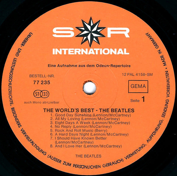 The Beatles : The World's Best (LP, Comp, RP)