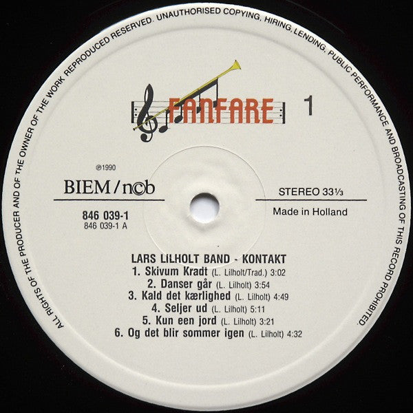 Lars Lilholt Band : Kontakt (LP, Album)