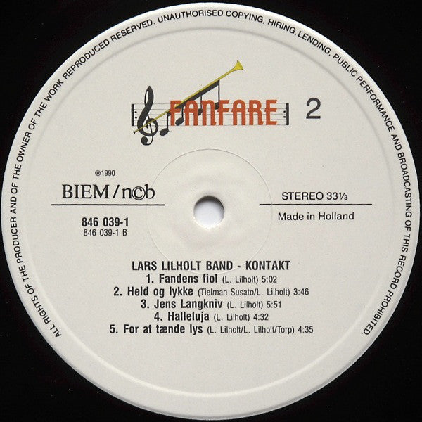 Lars Lilholt Band : Kontakt (LP, Album)