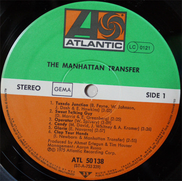 The Manhattan Transfer : The Manhattan Transfer (LP, Album, RP, Gat)