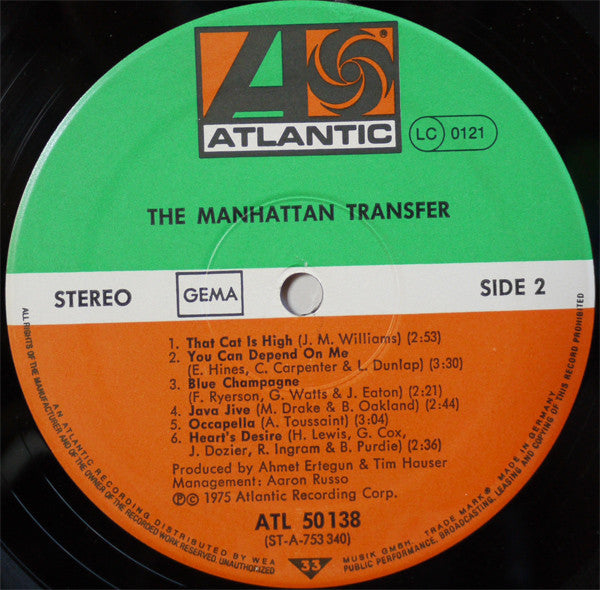 The Manhattan Transfer : The Manhattan Transfer (LP, Album, RP, Gat)