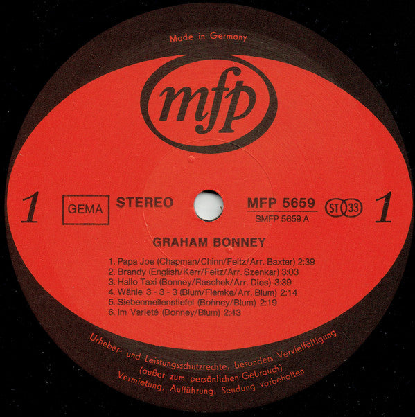 Graham Bonney : Graham Bonney (LP, Comp)