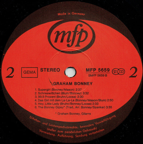 Graham Bonney : Graham Bonney (LP, Comp)