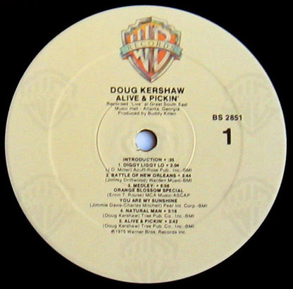 Doug Kershaw : Alive & Pickin' (LP, Album, RE)