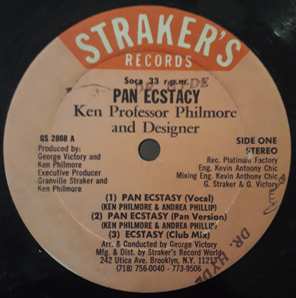 Ken Professor Philmore Lead Vocalist Designer (3) : Pan Ecstasy (12", EP)