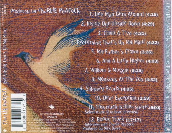 Charlie Peacock : Everything That's On My Mind (CD, Album)