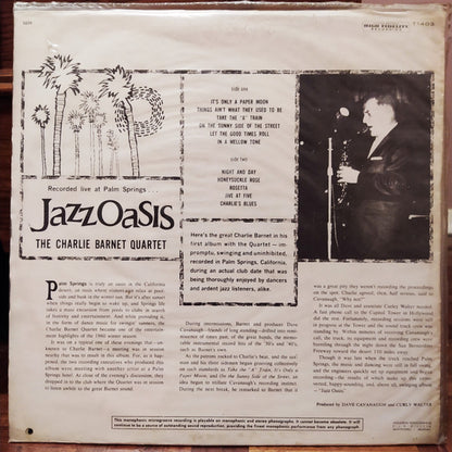 The Charlie Barnet Quartet : Jazz Oasis (LP, Album)