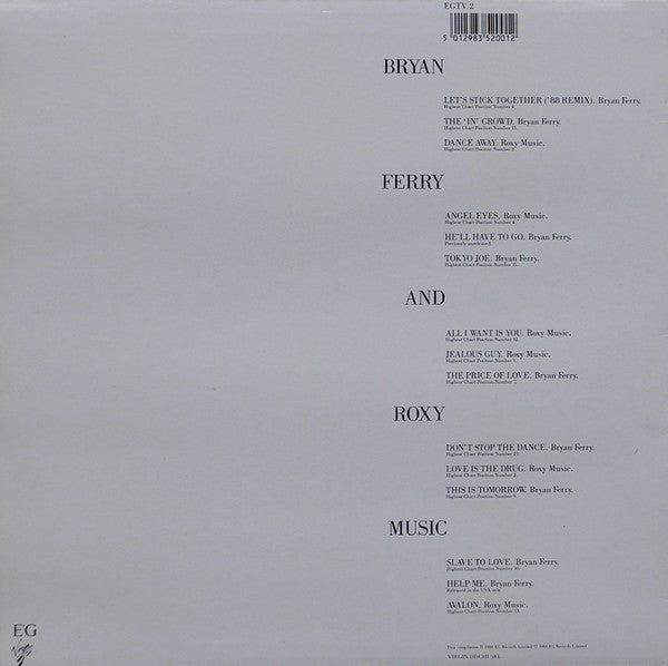 Bryan Ferry / Roxy Music : Bryan Ferry - The Ultimate Collection With Roxy Music (LP, Comp)