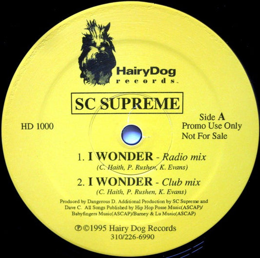 SC Supreme : I Wonder / Ignite Da Mic (12", Promo)