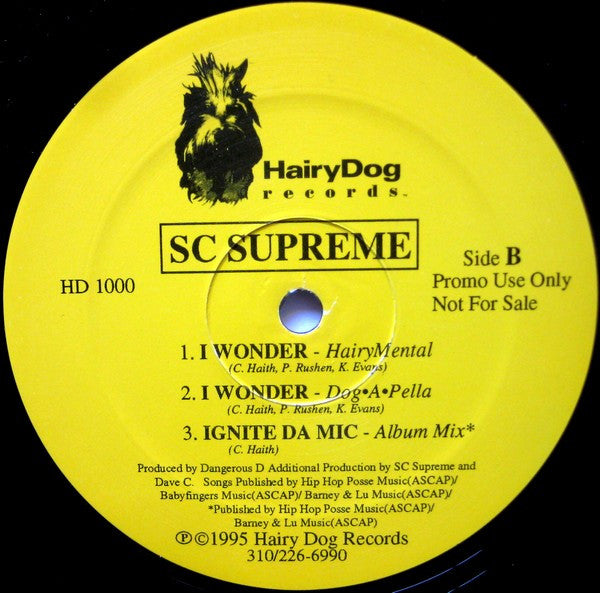 SC Supreme : I Wonder / Ignite Da Mic (12", Promo)