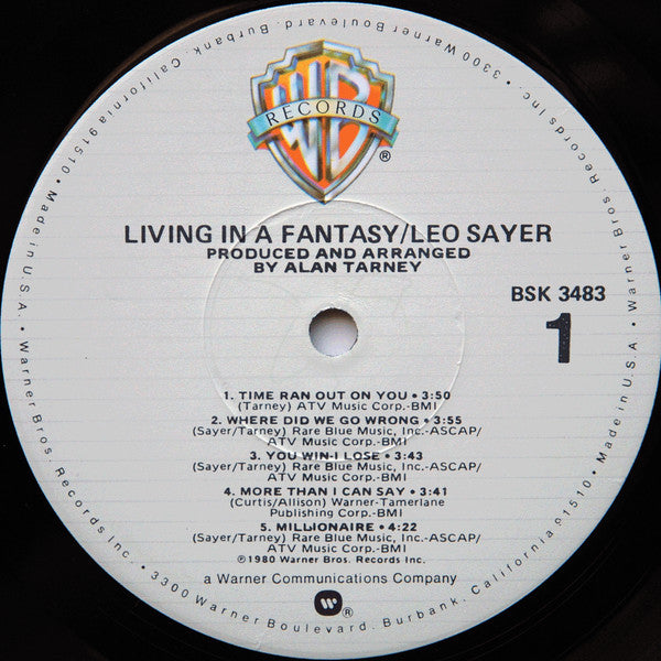 Leo Sayer : Living In A Fantasy (LP, Album, Los)