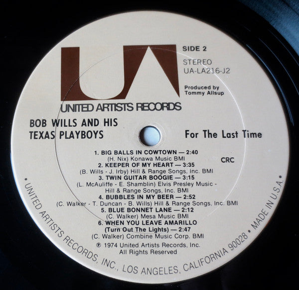 Bob Wills & His Texas Playboys : For The Last Time (2xLP, Album, Club + Box)