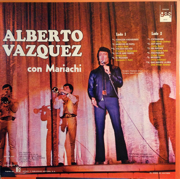 Alberto Vázquez : Con Mariachi (LP)