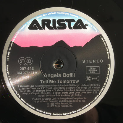 Angela Bofill : Tell Me Tomorrow (LP, Album)