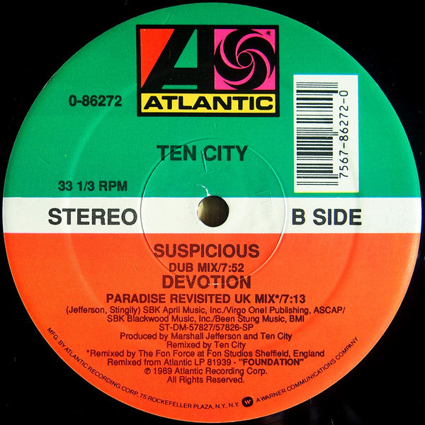 Ten City : Suspicious (12")