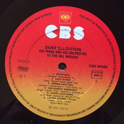 Duke Ellington : Duke Ellington His Piano And His Orchestra At The Bal Masque (LP, Album, RE)