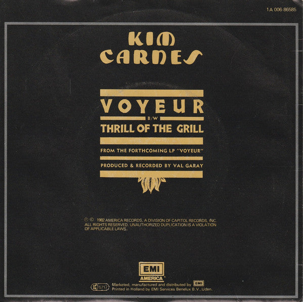 Kim Carnes : Voyeur (7", Single)