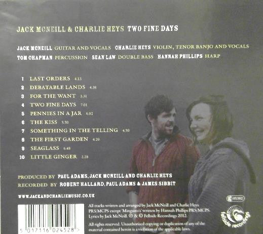 Jack McNeill & Charlie Heys : Two Fine Days (CD, Album)