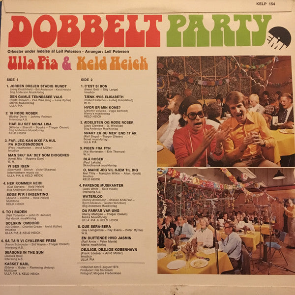 Ulla Pia & Keld Heick : Dobbelt Party - 28 Party Hits (LP, Album)