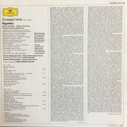 Giuseppe Verdi, Piero Cappuccilli · Ileana Cotrubas · Placido Domingo, Wiener Staatsopernchor · Wiener Philharmoniker, Carlo Maria Giulini : Rigoletto (LP)