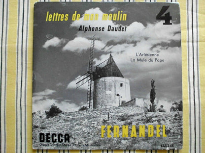 Alphonse Daudet, Fernandel : Lettres De Mon Moulin 4 (10", Album, Mono)