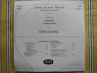 Alphonse Daudet, Fernandel : Lettres De Mon Moulin 4 (10", Album, Mono)